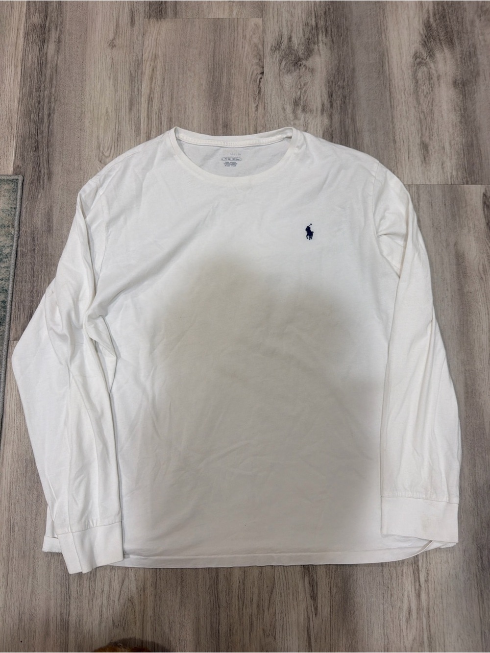 Polo Ralph Lauren white basic tee Long-Sleeve Crewneck Shirt xl